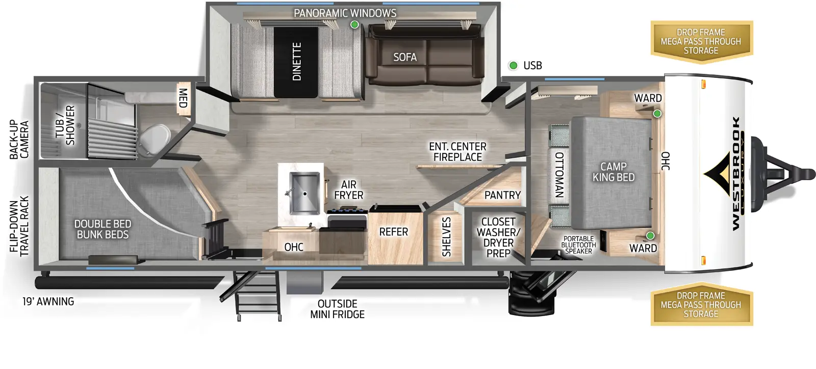 Westbrook Luxury 285BHLC Floorplan